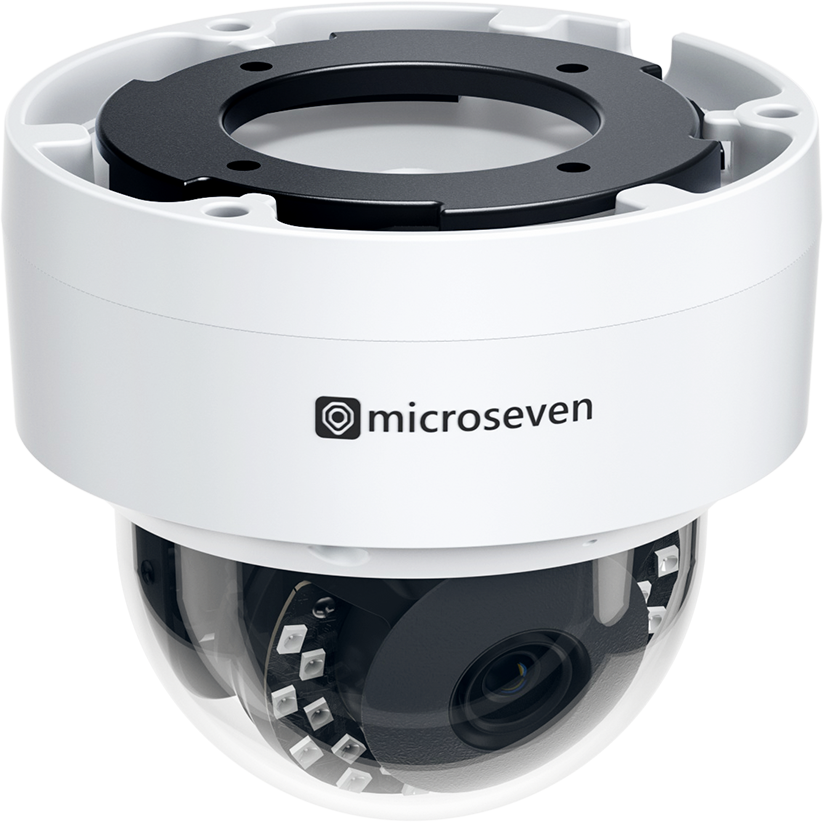 Microseven M7 Wired POE Security Dome Camera, Vandalproof 4K/8MP (3840x2160p), Wide Angle, Smart Motion Detection, Outdoor & Indoor (IP 66), IR Switch in FW Night Vision, Audio, Open Source Remote Managed, FTP, ON-VIF, Web GUI & Apps, CMS, M7RSS, Cloud Storage, Broadcasting avail on YouTube, Meta and Microseven